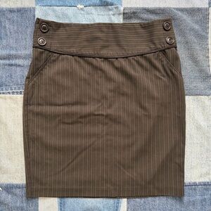 vtg y2k pin striped have button skirt dark grey M